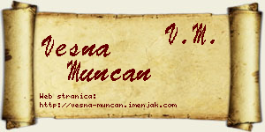 Vesna Munćan vizit kartica